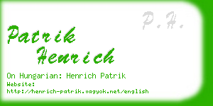 patrik henrich business card
